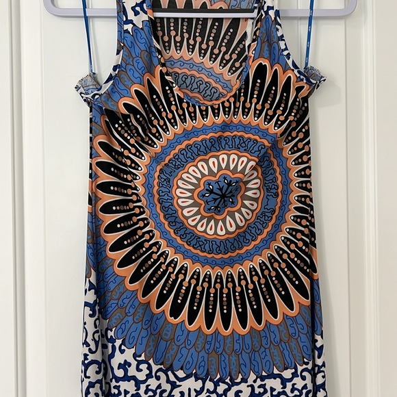 Bohemian, Boho mandala jersey maxi long resort wear sleeveless dress size 6 - Picture 2 of 8